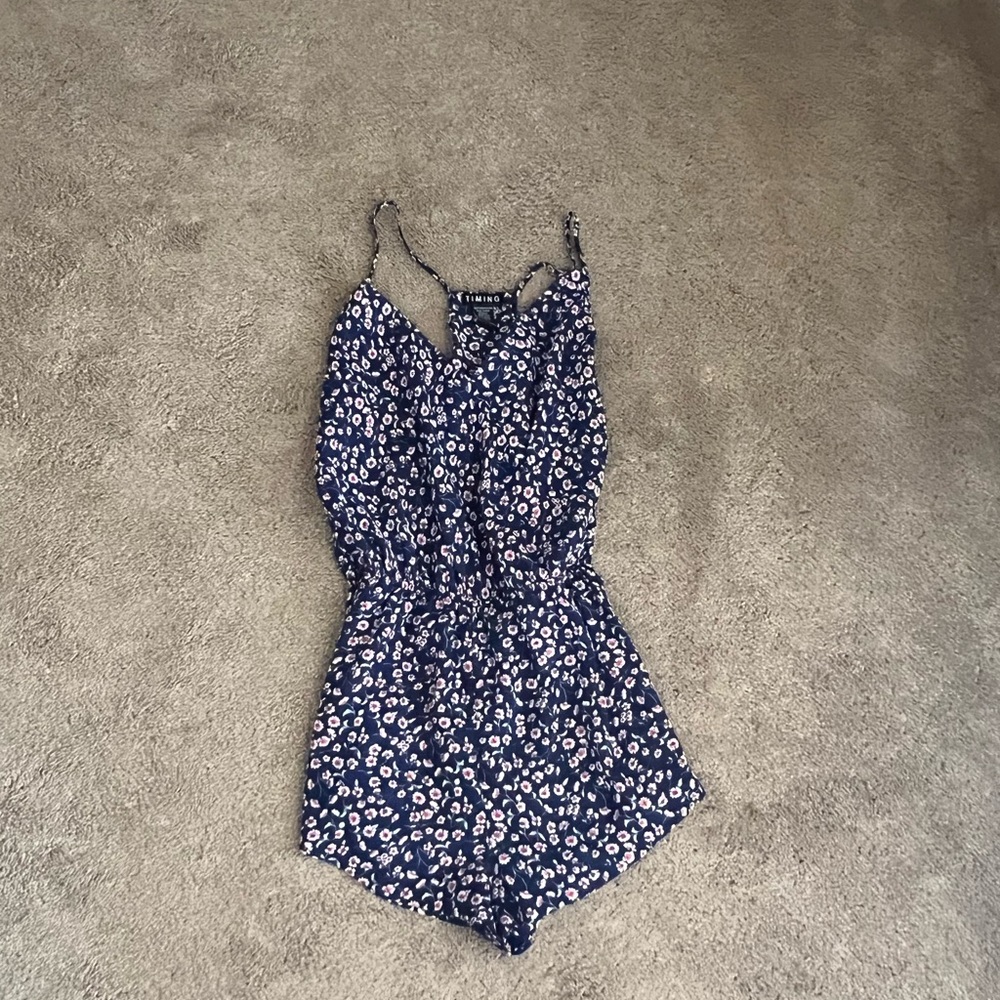 Blue Flower Romper